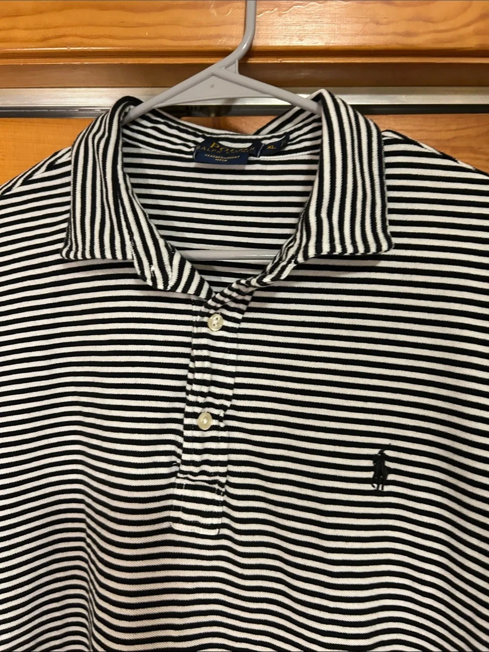Polo by Ralph Lauren Black and White Striped Polo